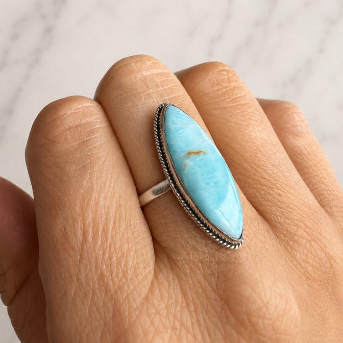 Ring Larimar maat 19
