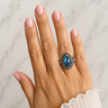 Ring Labradoriet maat 18