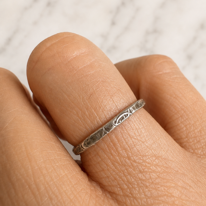 Boho ringetje 925 zilver maat 17