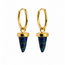 Oorringen blue lapiz goldplated