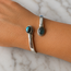 Bangle doble labradoriet - 925 zilver