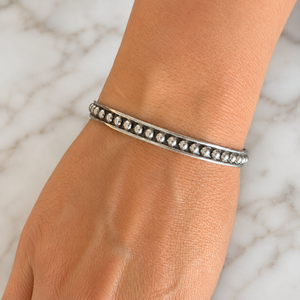 Bangle met bolletjes 925 zilver