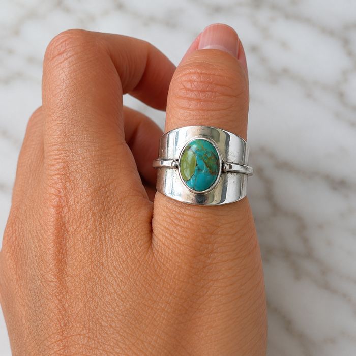 Percy ring Turquoise maat 17