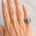 Boho ring dots 925 zilver