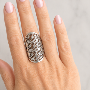 Boho ring Flower Maat 20