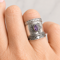 Boho ring Amethist 925 zilver