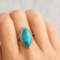 Boho ring Turquoise 925 zilver