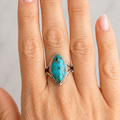 Boho ring Turquoise 925 zilver