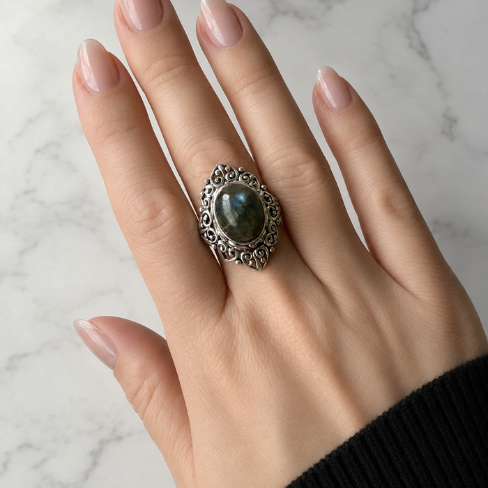 Labradoriet ring - maat 20