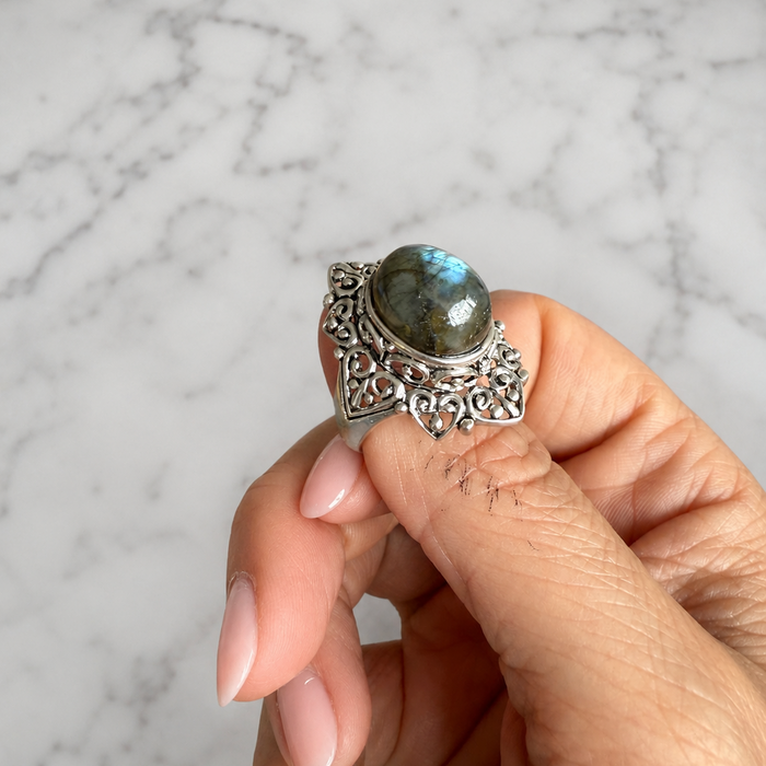 Labradoriet ring - maat 20