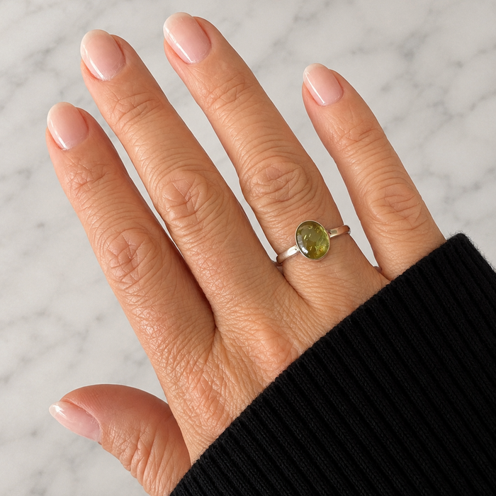 Geboortesteen ring - peridot