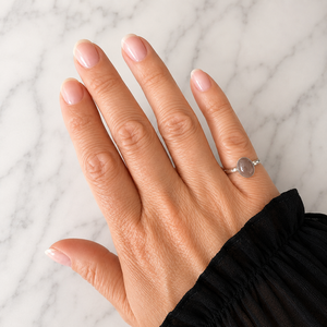 Geboortesteen ring - clear quarts