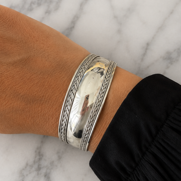 Boho bracelet braid - 925 zilver
