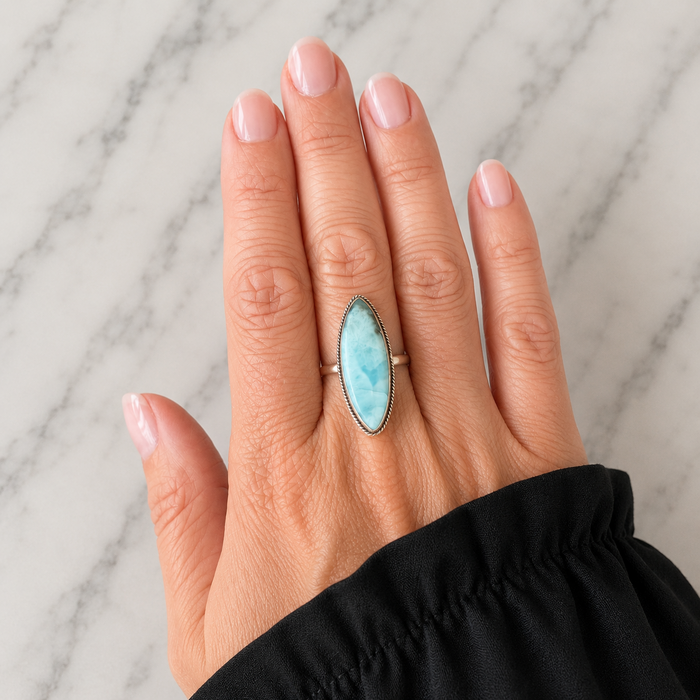 Larimar ring maat 20