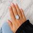 Maansteen ring Feather - 925 zilver