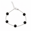 Armband black onyx beads - 925 zilver