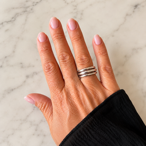 Triple line ring - maat 17.5