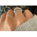 Triple line ring - maat 17.5