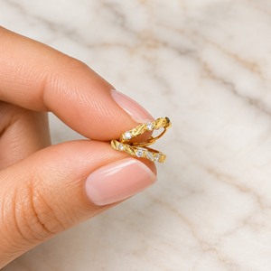 Oorringetjes gold zirkonia