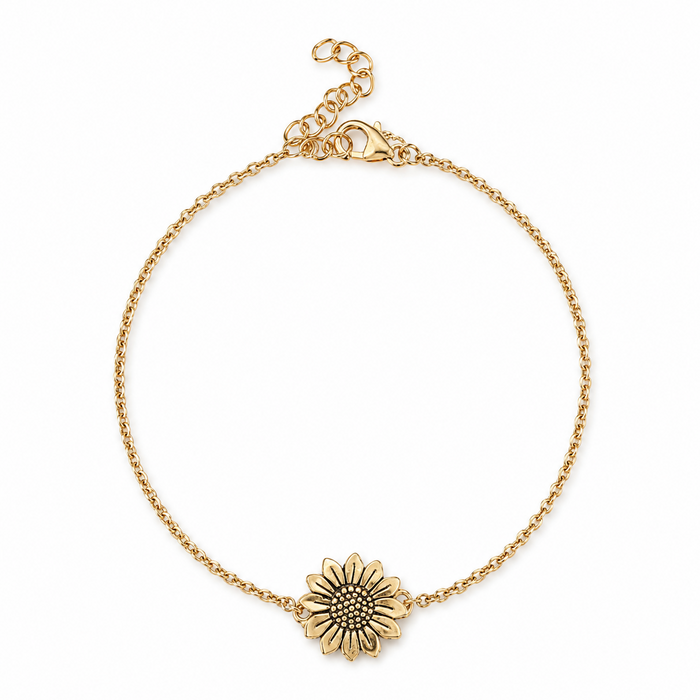 Armband sunflower - goldplated