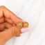 Mandala oorknopjes - goldplated
