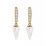 Oorringen zirkonia - goldplated