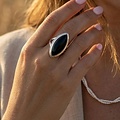 Onyx  ring Zia - 925 zilver