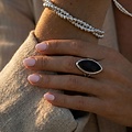 Onyx  ring Zia - 925 zilver