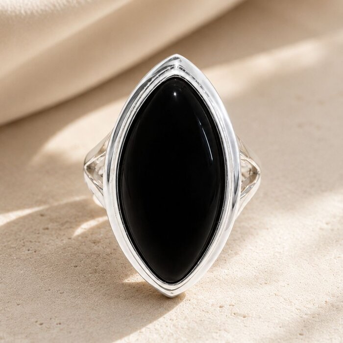 Onyx  ring Zia - 925 zilver