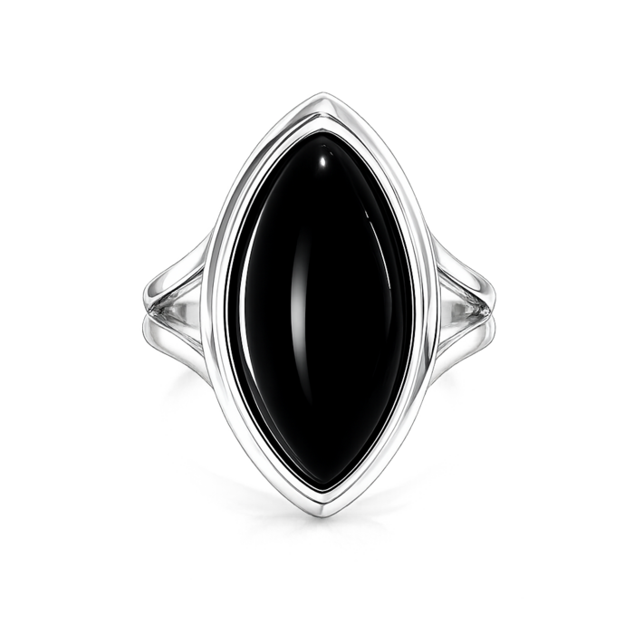 Onyx  ring Zia - 925 zilver