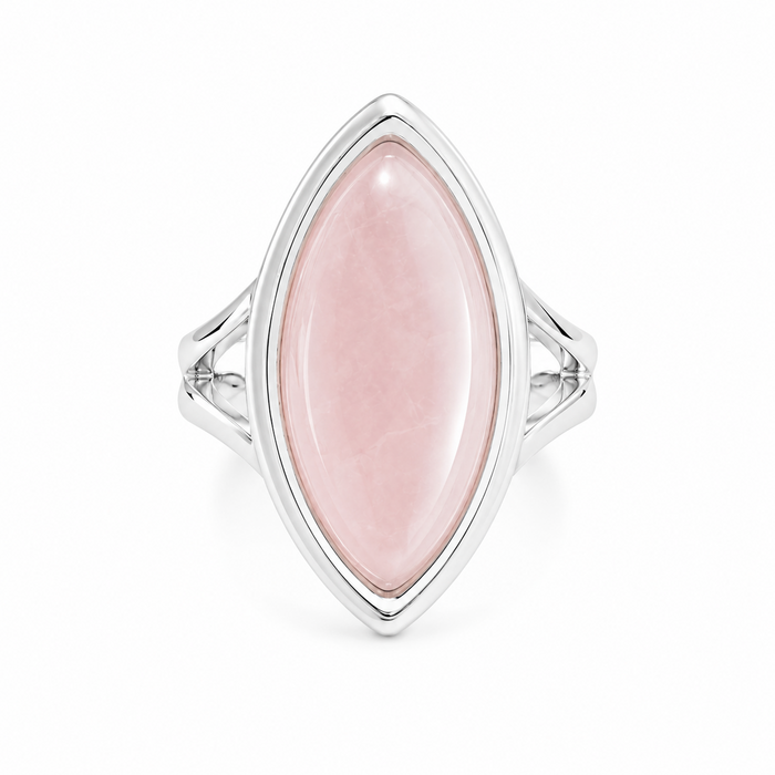 Rosequartz ring Zia - 925 zilver
