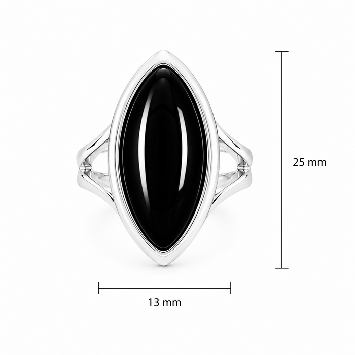 Onyx  ring Zia - 925 zilver