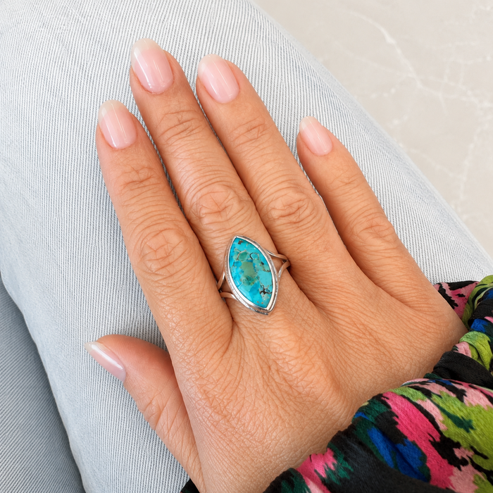 Turquoise ring - maat 21