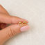 Mini circle oorknopjes - goldplated
