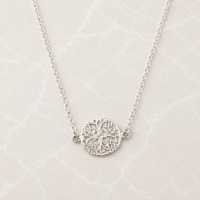 Ketting bloem - 925 zilver