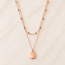 Dubbele ketting - rose plated