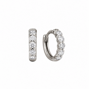 Zirkonia oorringen - 925 zilver