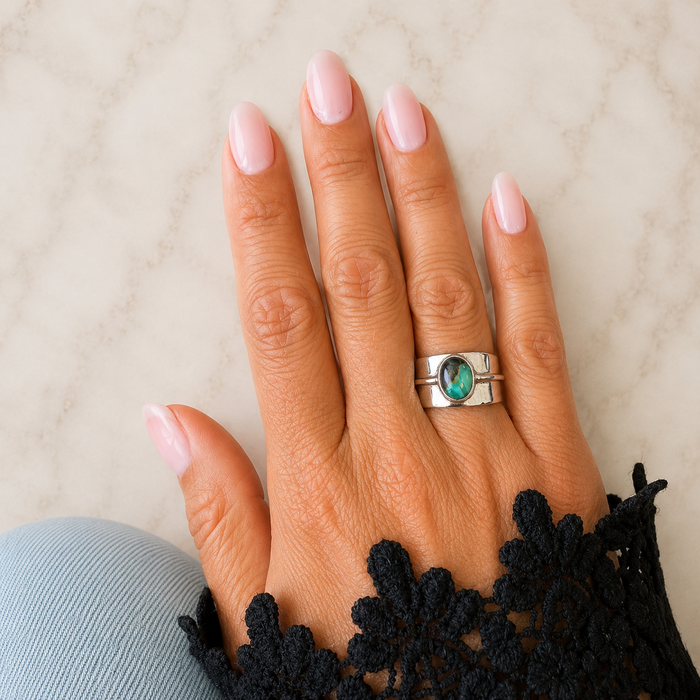 Percy ring turquoise - maat 18