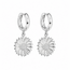Bloem oorringen - 925 zilver