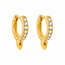 Zirkonia spike oorringen - goldplated