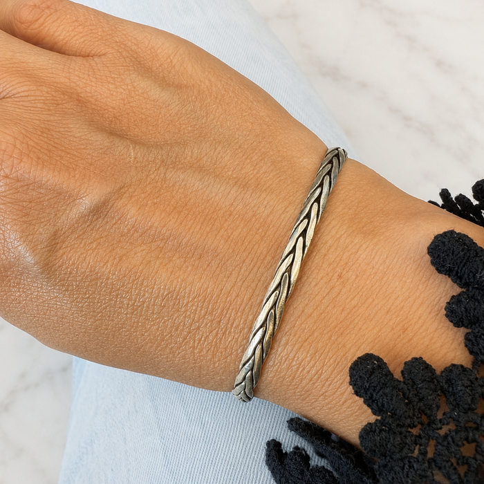 Boho bangle braid - 925 zilver