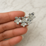 Bloemen broche - stainless steel