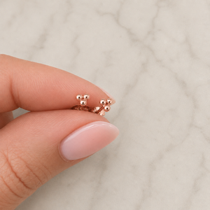 Trio studs - roseplated