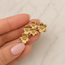 Gouden bloemen broche - stainless steel