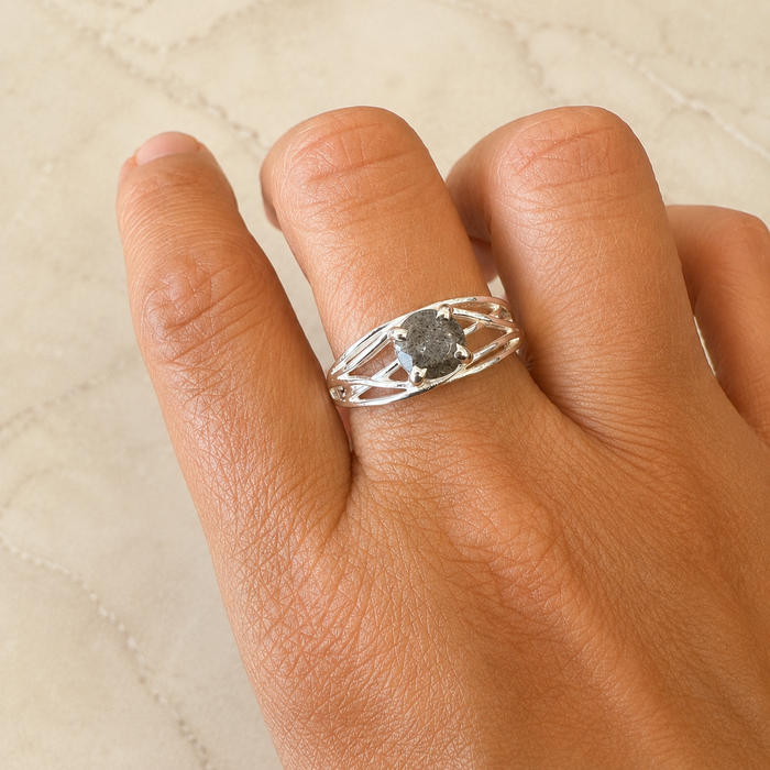 Labradoriet ring Mila - 925 zilver