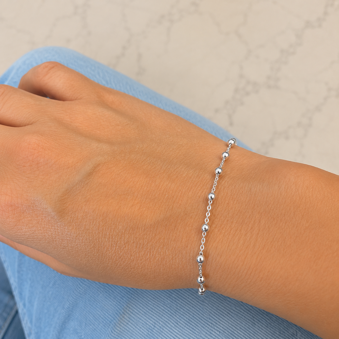 Bolletjes armband - 925 zilver