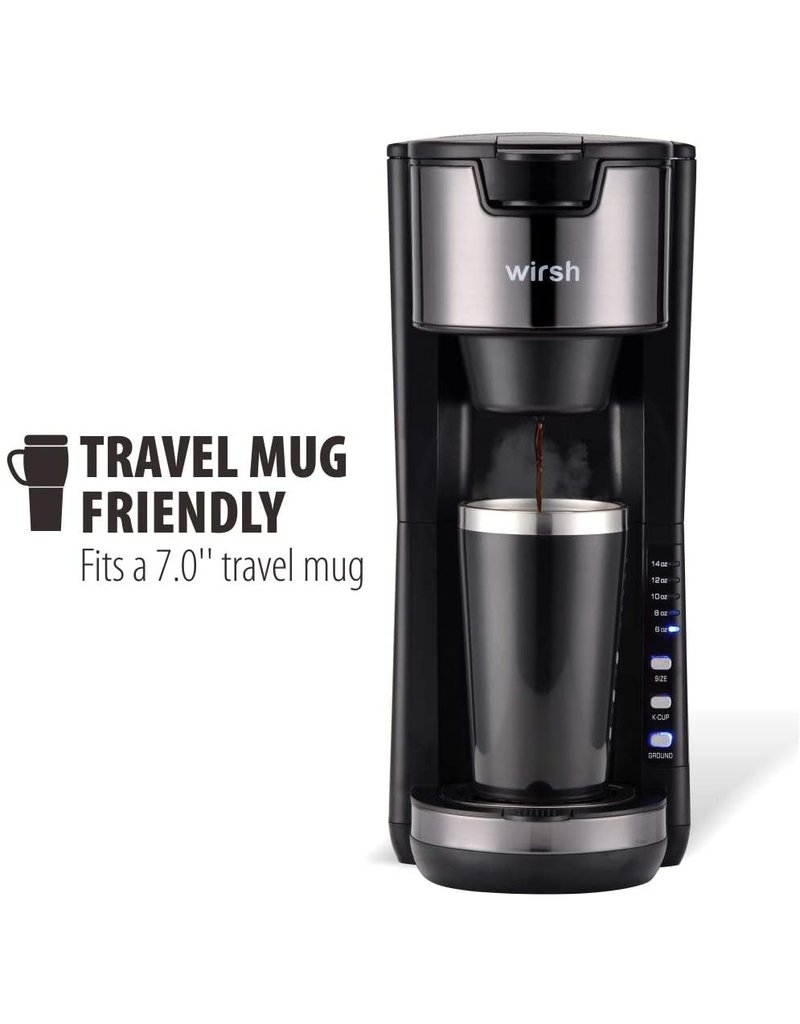 Wirsh 2 in 1 Single Serve Coffee Maker 