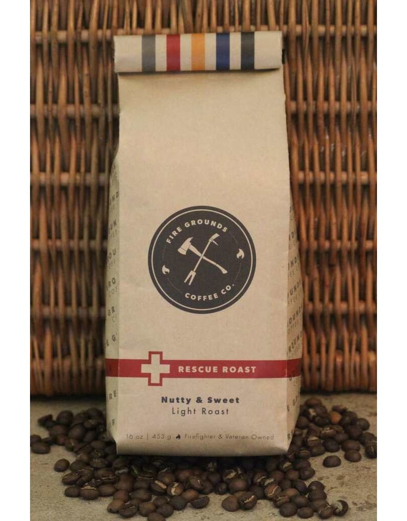 Fire Grounds Coffee Co Fire Grounds Coffee Co, Rescue Roast, Nutty & Sweet Light, 453 GR