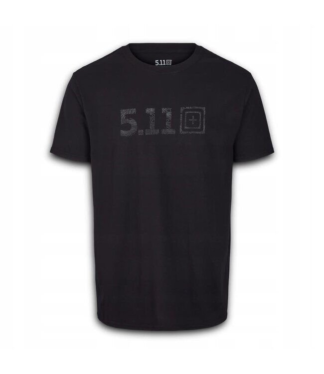 5.11 Tactical 76027 5.11 Tactical Topo Logo S/S Tee 019 Black