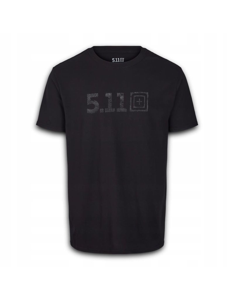 5.11 Tactical 76027 5.11 Tactical Topo Logo S/S Tee 019 Black